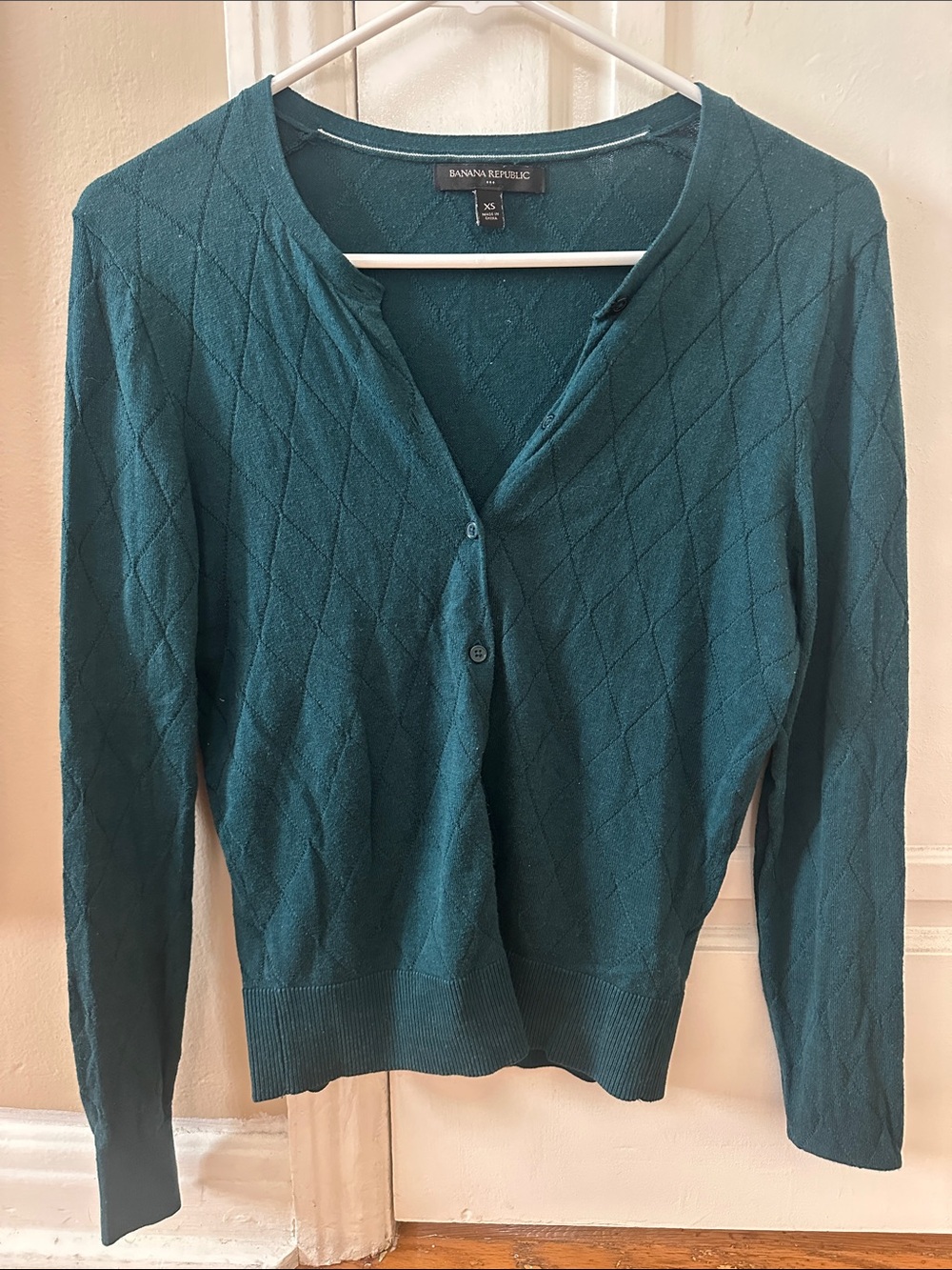 Banana Republic Diamond-Pattern Cardigan